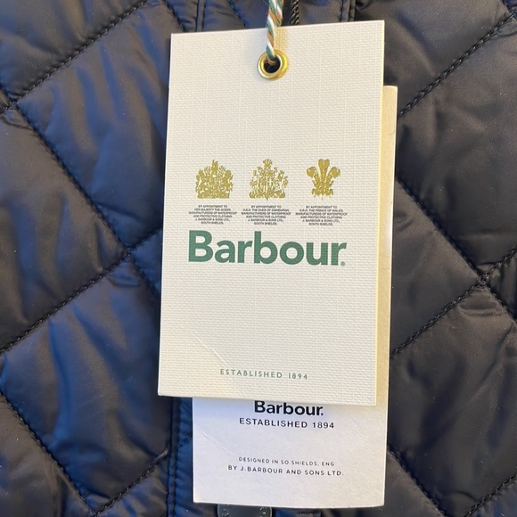 Barbour Quilted Coat Jacket NWT Navy - Picture 3 of 10